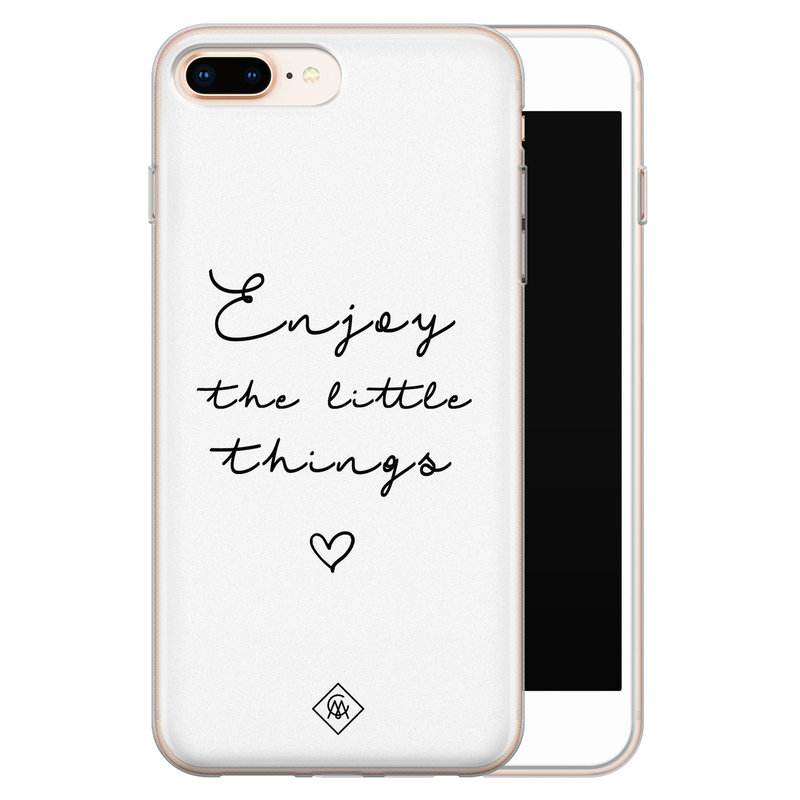 Casimoda iPhone 8 Plus/7 Plus siliconen hoesje - Enjoy life