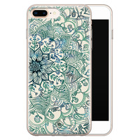 Casimoda iPhone 8 Plus/7 Plus siliconen hoesje - Mandala blauw