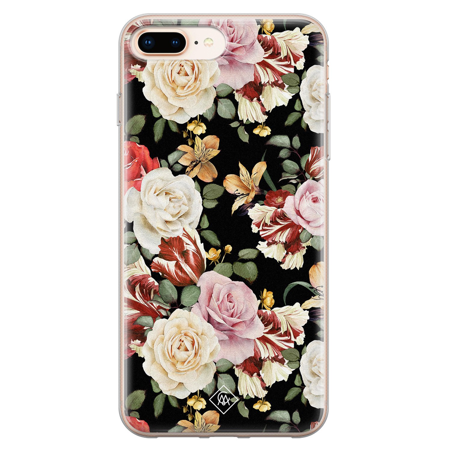 iPhone 8 Plus/7 Plus siliconen hoesje - Flowerpower