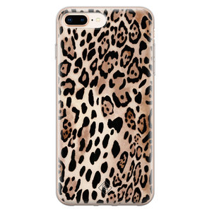 Casimoda iPhone 8 Plus/7 Plus siliconen hoesje - Golden wildcat