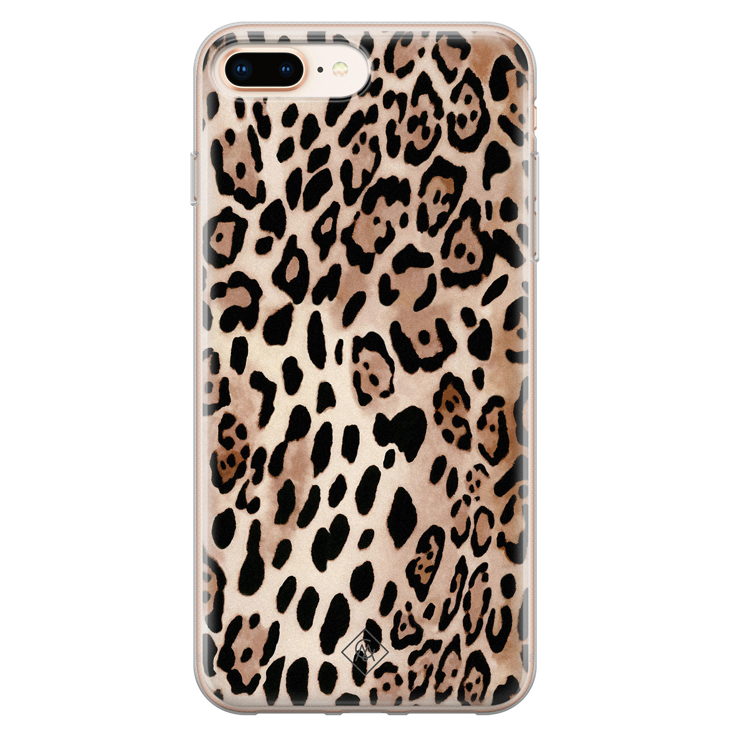 iPhone 8 Plus 7 Plus siliconen hoesje Golden wildcat