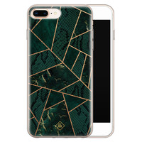 Casimoda iPhone 8 Plus/7 Plus siliconen hoesje - Abstract groen