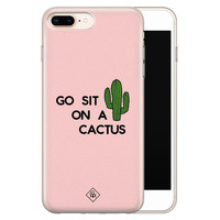 Casimoda iPhone 8 Plus/7 Plus siliconen hoesje - Go sit on a cactus