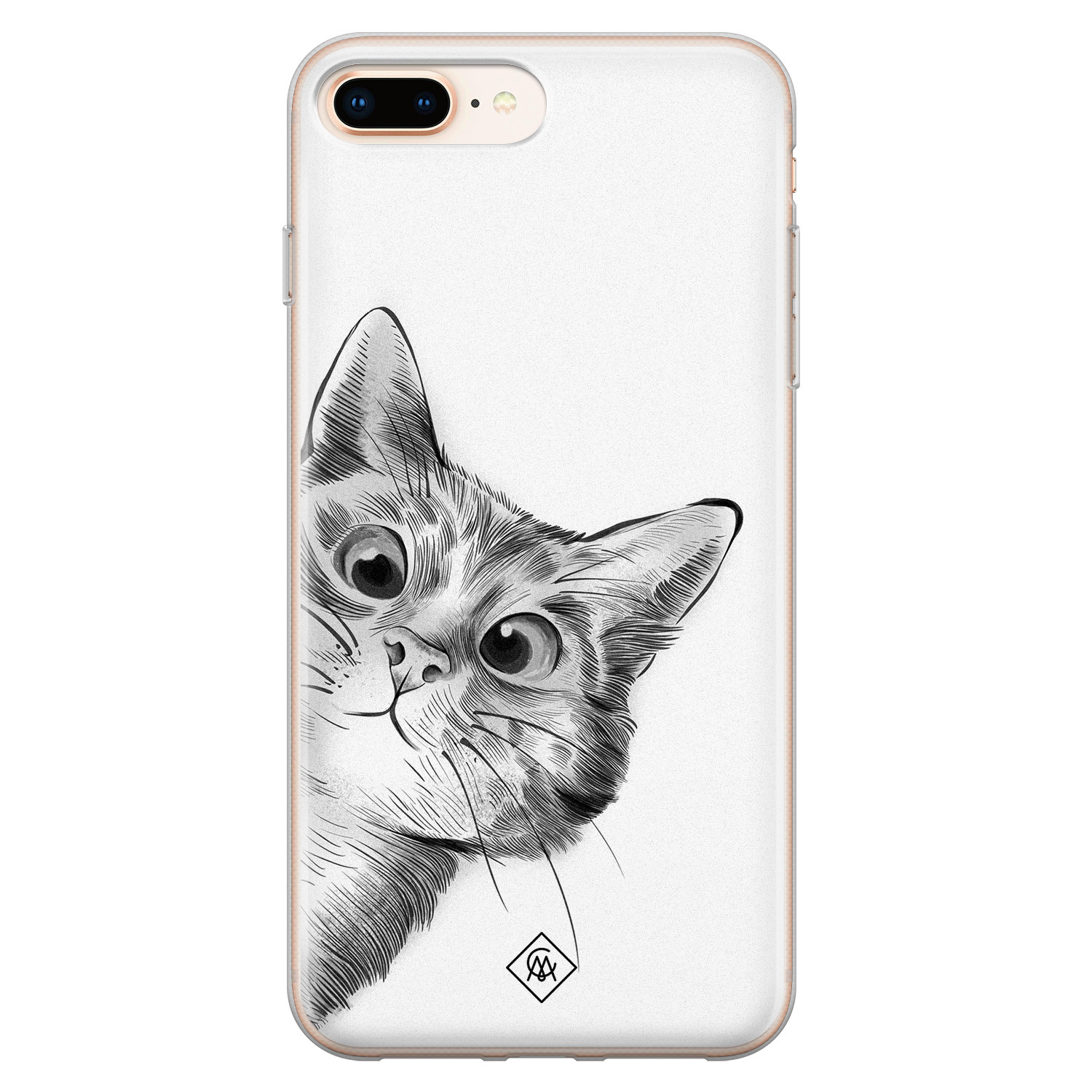 iPhone 8 Plus 7 Plus siliconen hoesje Peekaboo