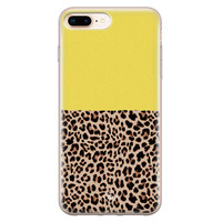 Casimoda iPhone 8 Plus/7 Plus siliconen hoesje - Luipaard geel