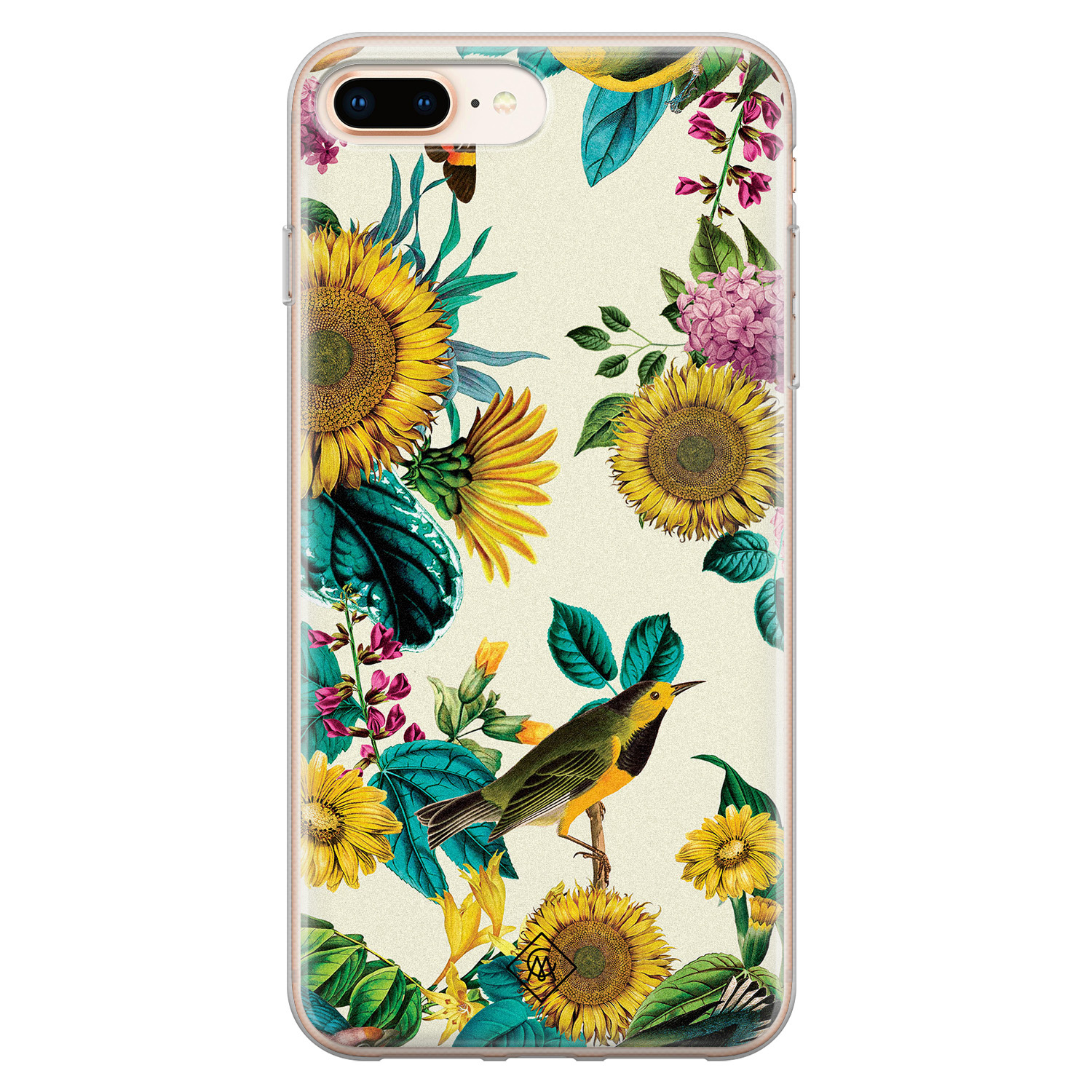 iPhone 8 Plus 7 Plus siliconen hoesje Sunflowers