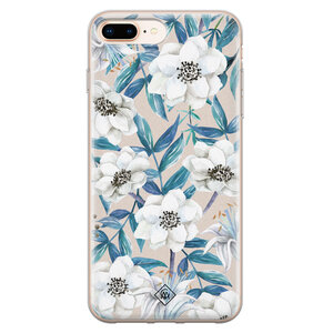 Casimoda iPhone 8 Plus/7 Plus siliconen hoesje - Touch of flowers
