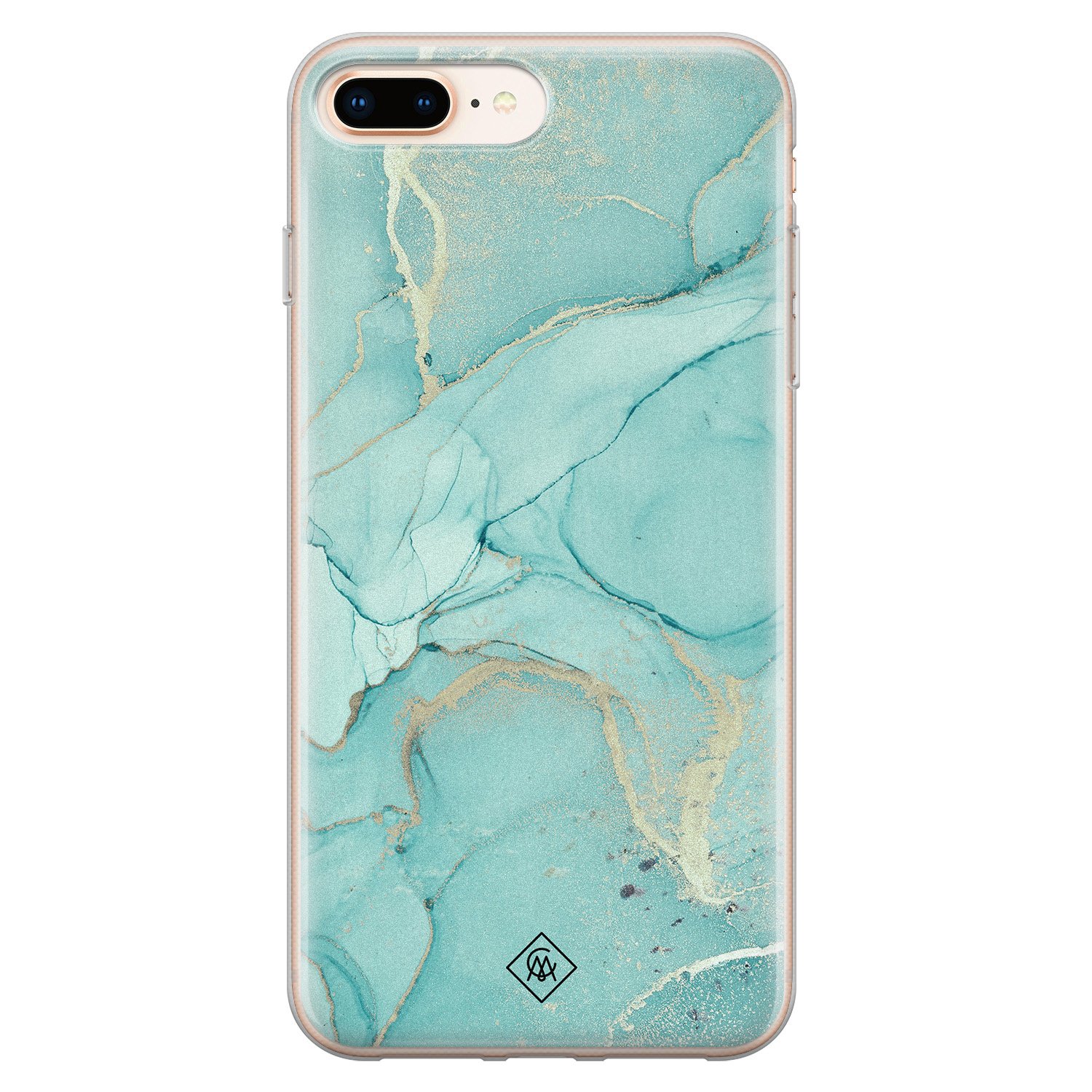 iPhone 8 Plus/7 Plus siliconen hoesje - Touch of mint