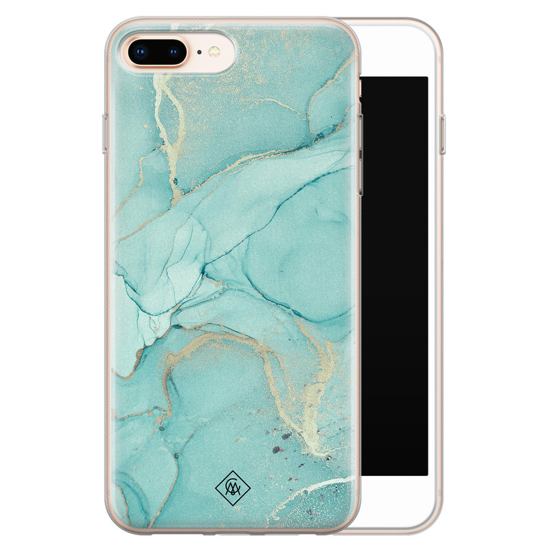 Casimoda iPhone 8 Plus/7 Plus siliconen hoesje - Touch of mint