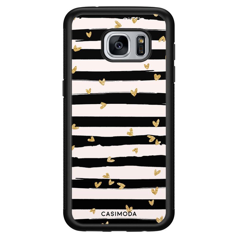 Casimoda Samsung Galaxy S7 hoesje - Hart streepjes