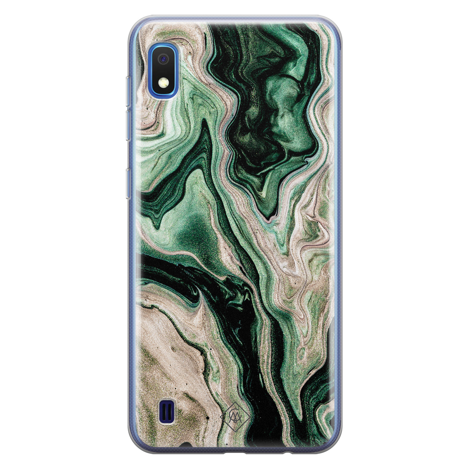 Samsung Galaxy A10 siliconen hoesje Green waves