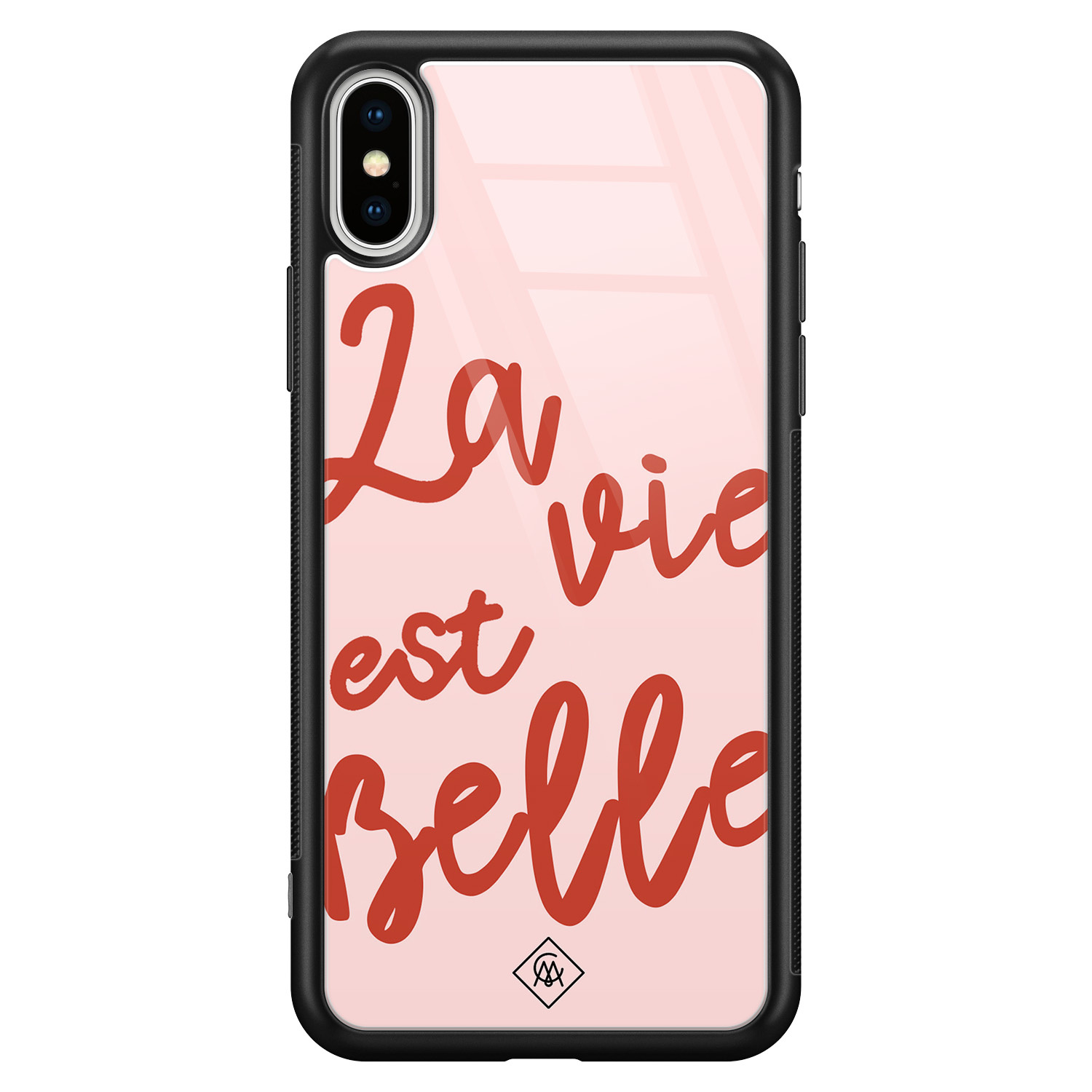 iPhone XS Max glazen hardcase La vie est belle