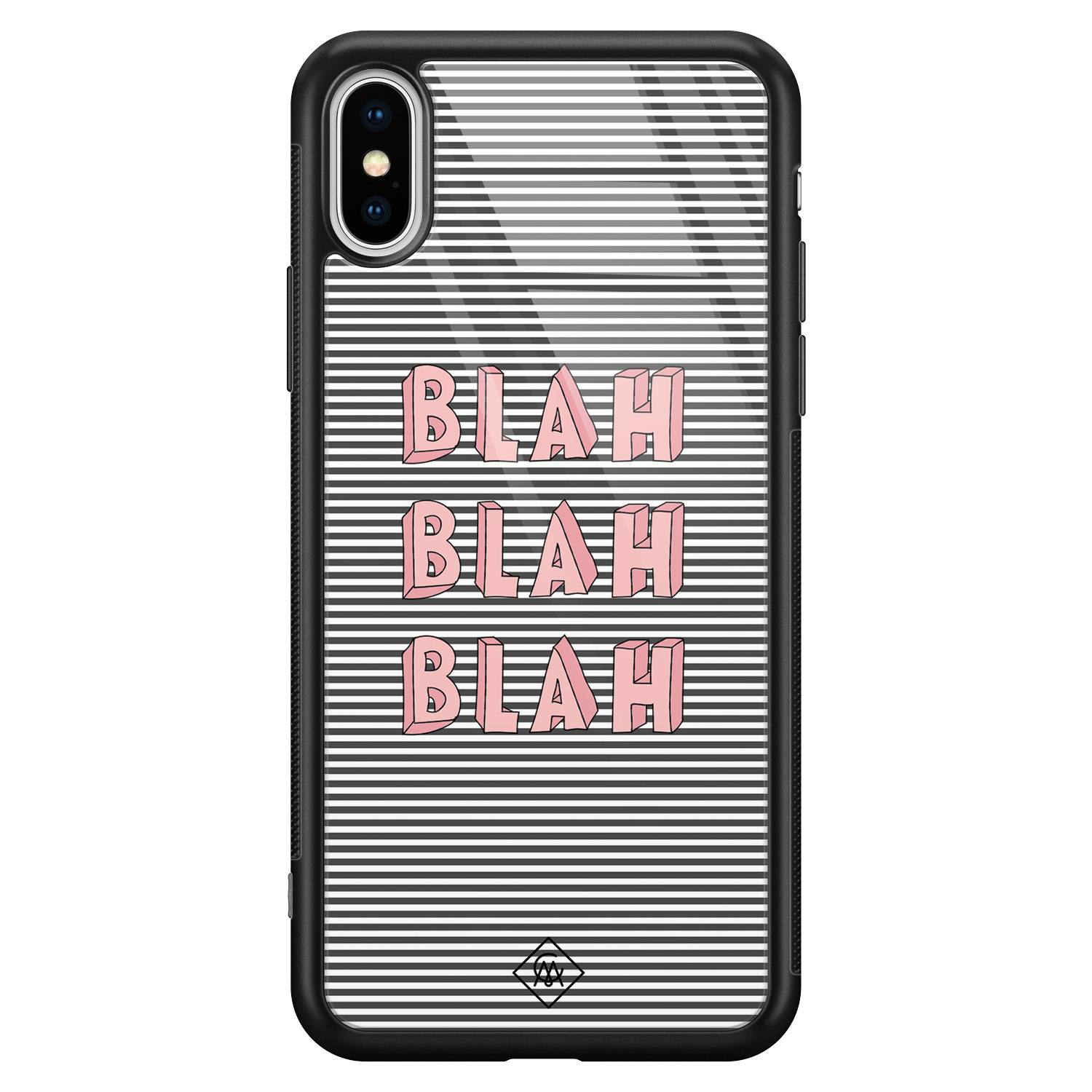 iPhone XS Max glazen hardcase Blah blah blah