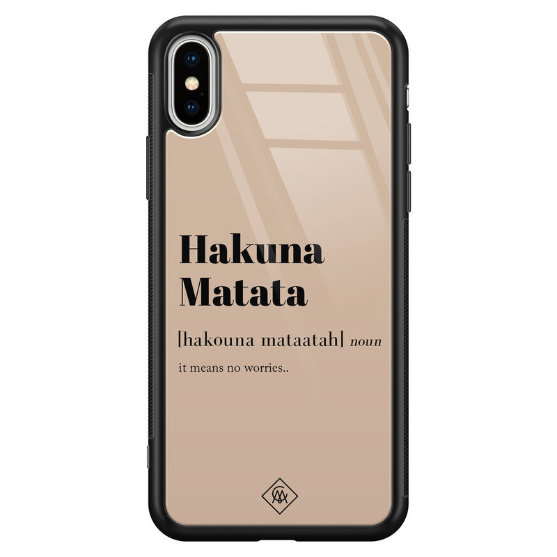 Casimoda iPhone XS Max glazen hardcase - Hakuna Matata