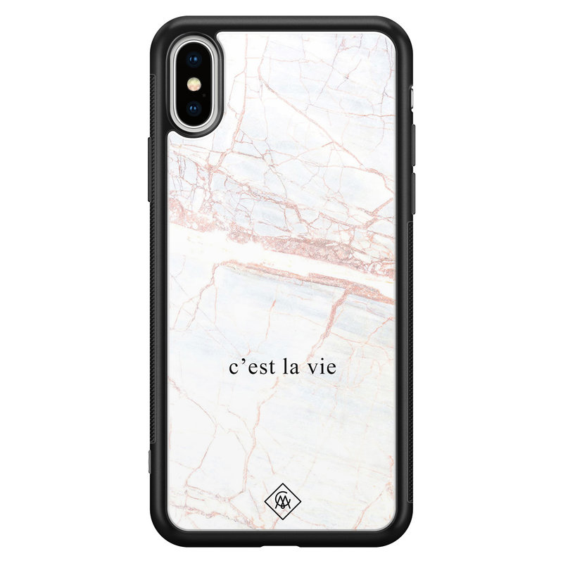 Casimoda iPhone XS Max glazen hardcase - C'est la vie