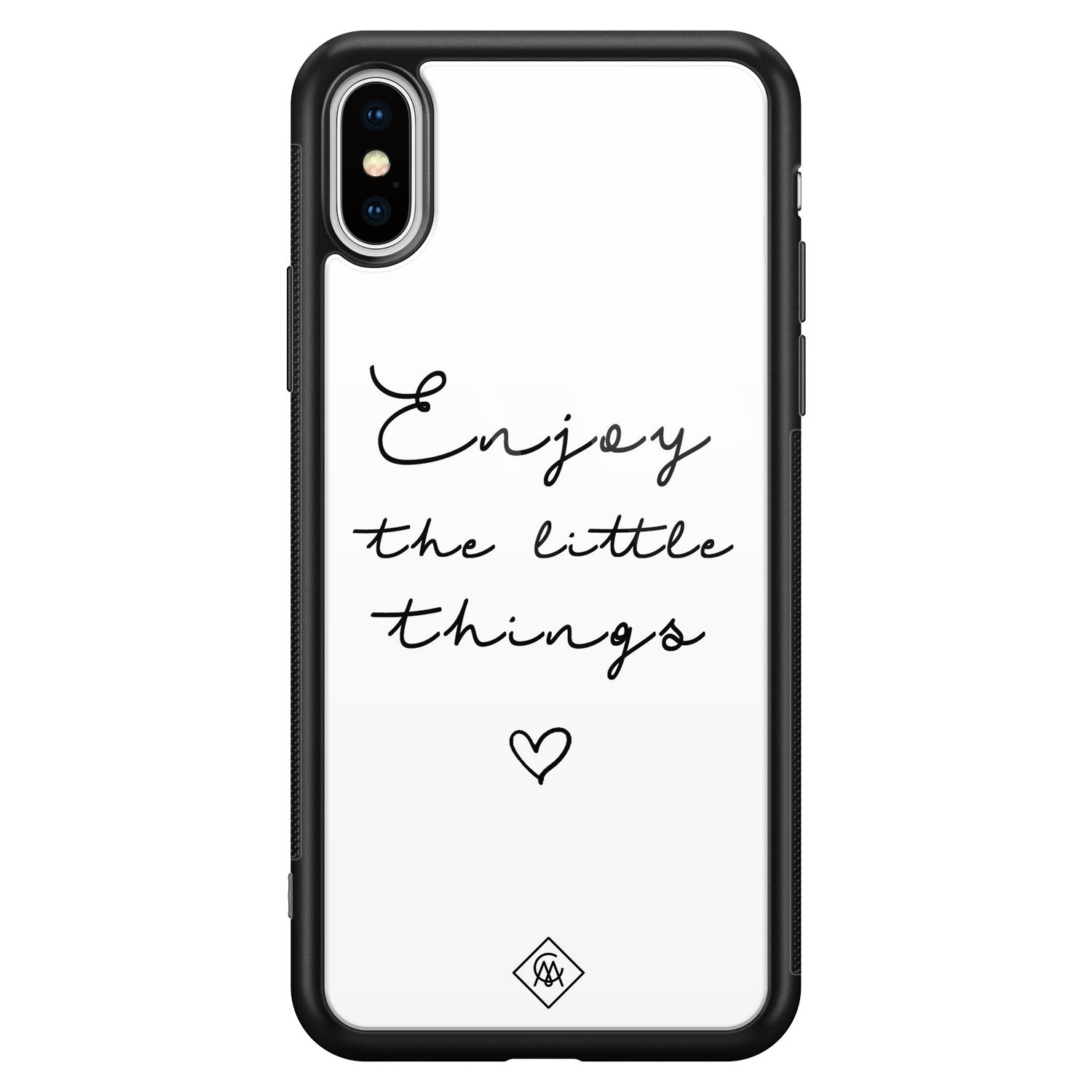 iPhone XS Max glazen hardcase - Enjoy life