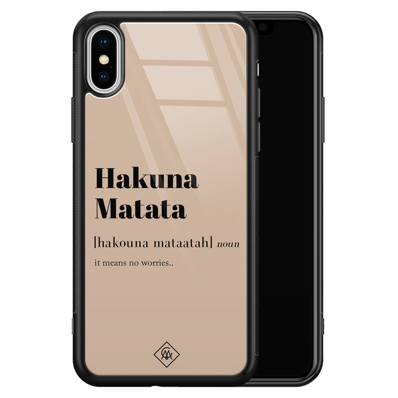 Casimoda iPhone XS Max glazen hardcase - Hakuna Matata
