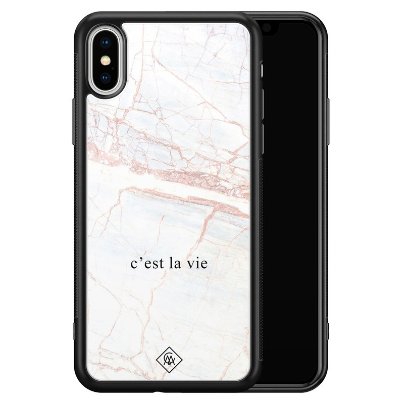 Casimoda iPhone XS Max glazen hardcase - C'est la vie