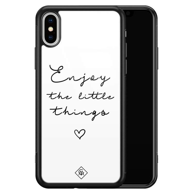 Casimoda iPhone XS Max glazen hardcase - Enjoy life