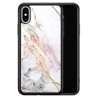 Casimoda iPhone XS Max glazen hardcase - Parelmoer marmer