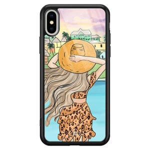Casimoda iPhone XS Max glazen hardcase - Sunset girl