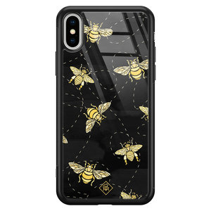 Casimoda iPhone XS Max glazen hardcase - Bee yourself