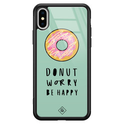 Casimoda iPhone XS Max glazen hardcase - Donut worry