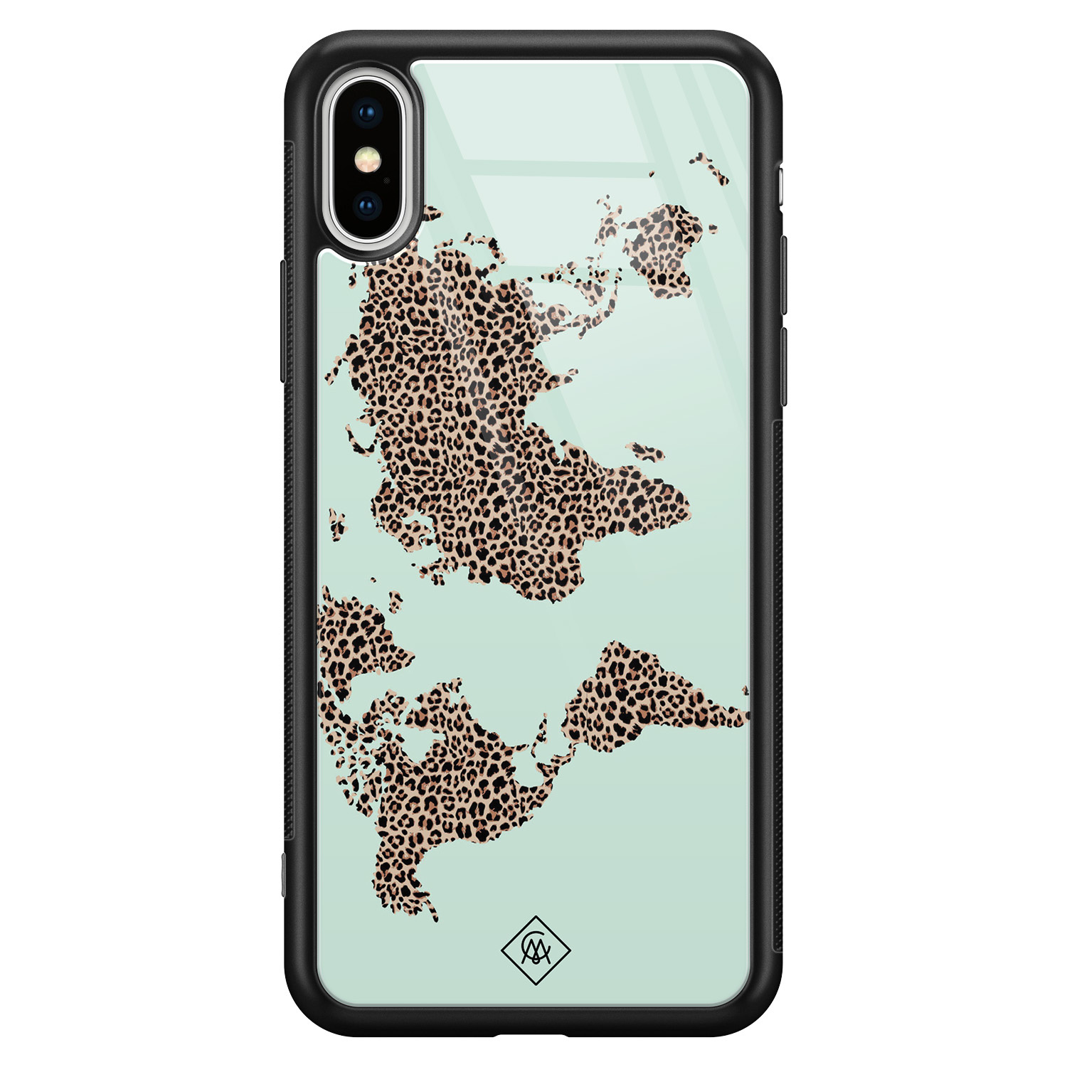 iPhone XS Max glazen hardcase Wild world