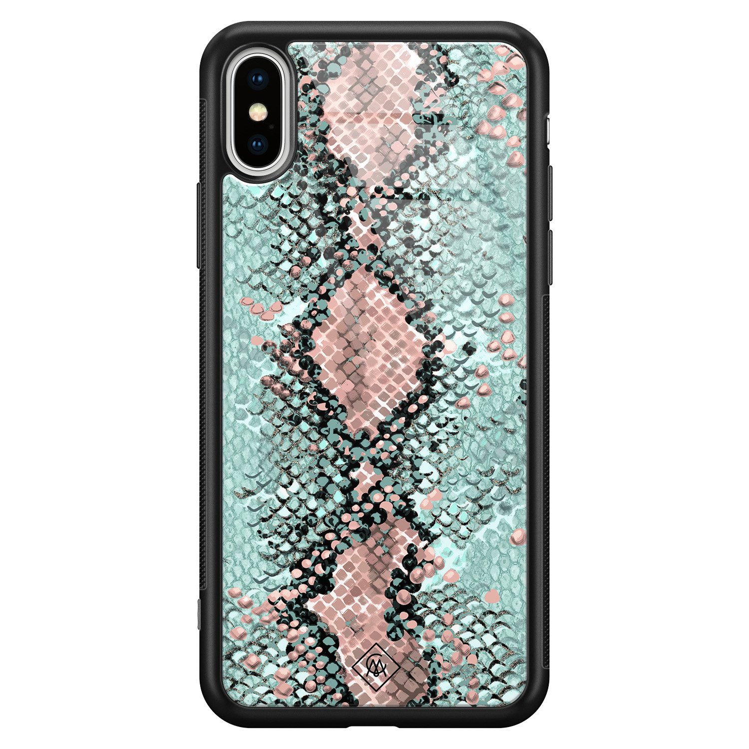 iPhone XS Max glazen hardcase Baby snake