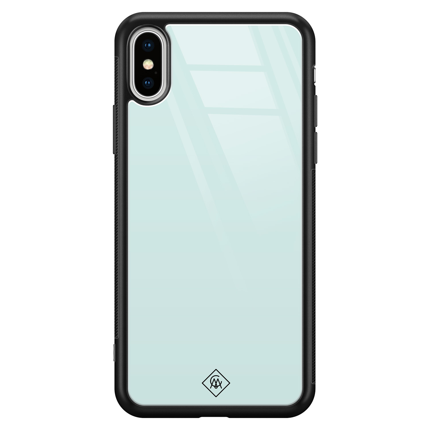 iPhone XS Max glazen hardcase Pastel blauw