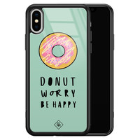 Casimoda iPhone XS Max glazen hardcase - Donut worry