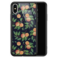 Casimoda iPhone XS Max glazen hardcase - Orange lemonade