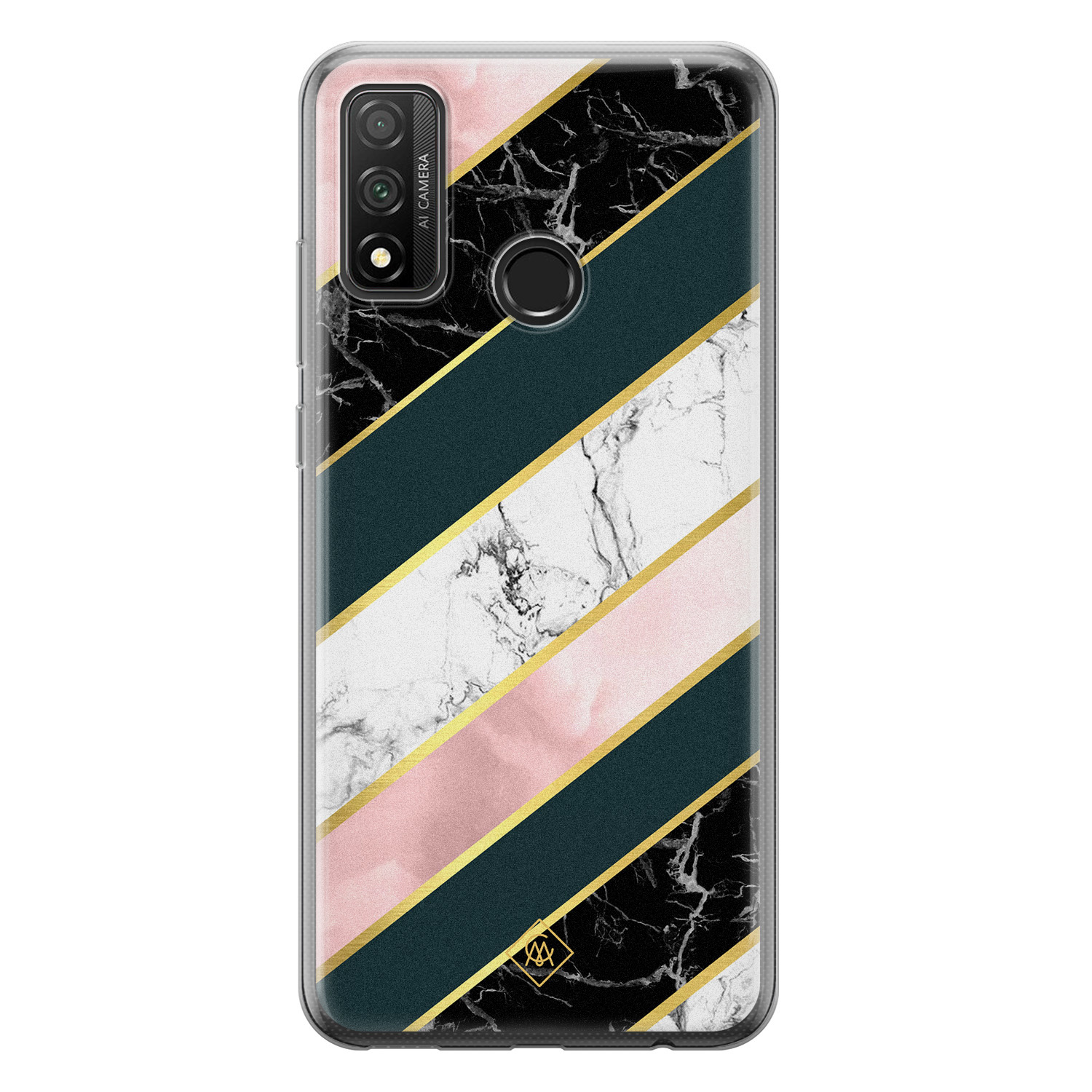 Huawei P Smart 2020 siliconen hoesje - Marble stripes