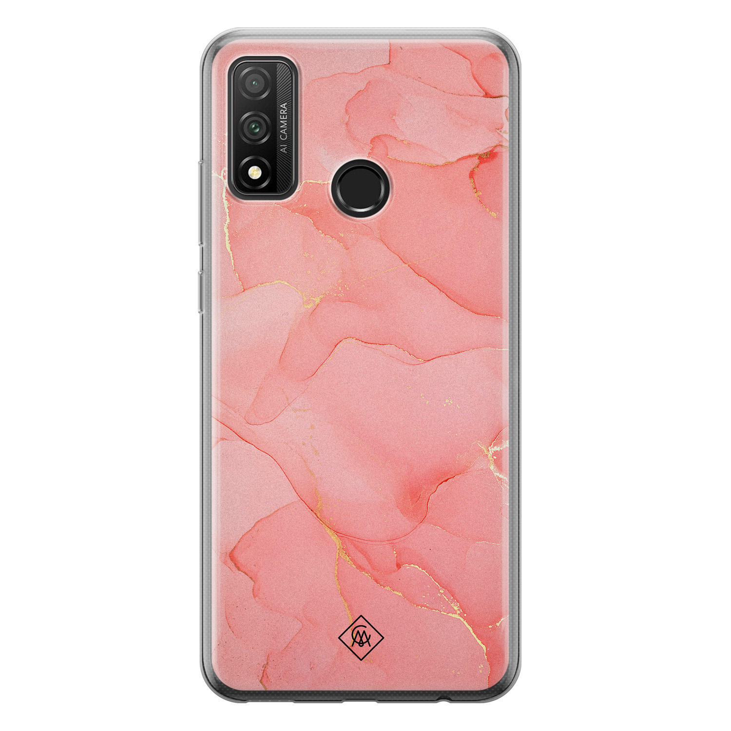 Huawei P Smart 2020 siliconen hoesje - Marmer roze