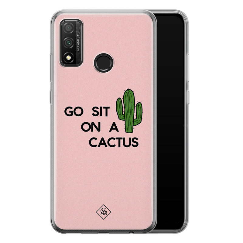 Casimoda Huawei P Smart 2020 siliconen hoesje - Go sit on a cactus