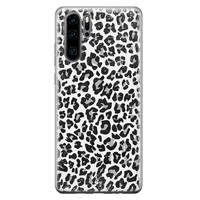 Casimoda Huawei P30 Pro siliconen telefoonhoesje - Luipaard grijs