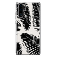 Casimoda Huawei P30 Pro siliconen telefoonhoesje - Palm leaves silhouette