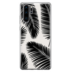 Casimoda Huawei P30 Pro siliconen hoesje - Palm leaves silhouette