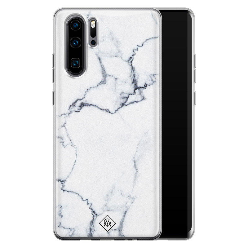 Casimoda Huawei P30 Pro siliconen hoesje - Marmer grijs