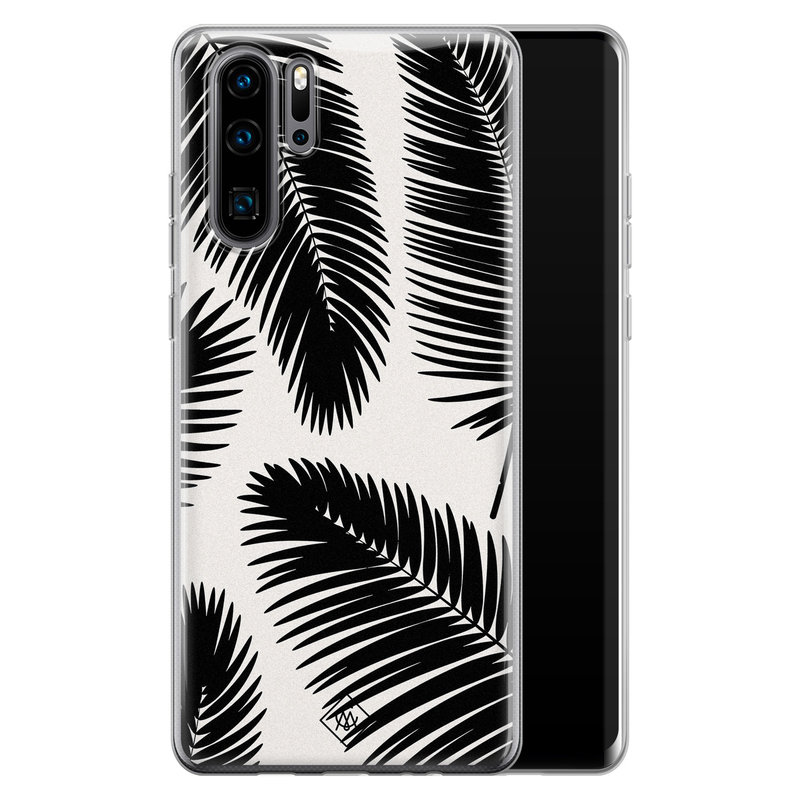 Casimoda Huawei P30 Pro siliconen telefoonhoesje - Palm leaves silhouette