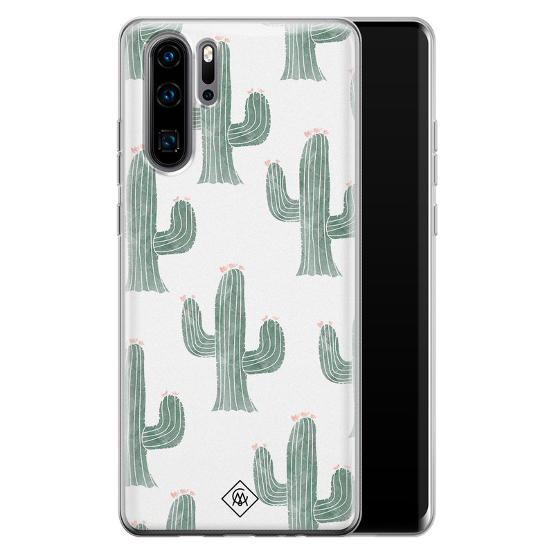 Casimoda Huawei P30 Pro siliconen telefoonhoesje - Cactus print