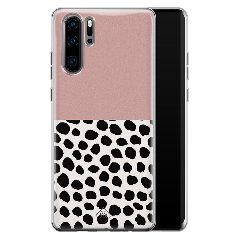 Casimoda Huawei P30 Pro siliconen hoesje - Pink dots