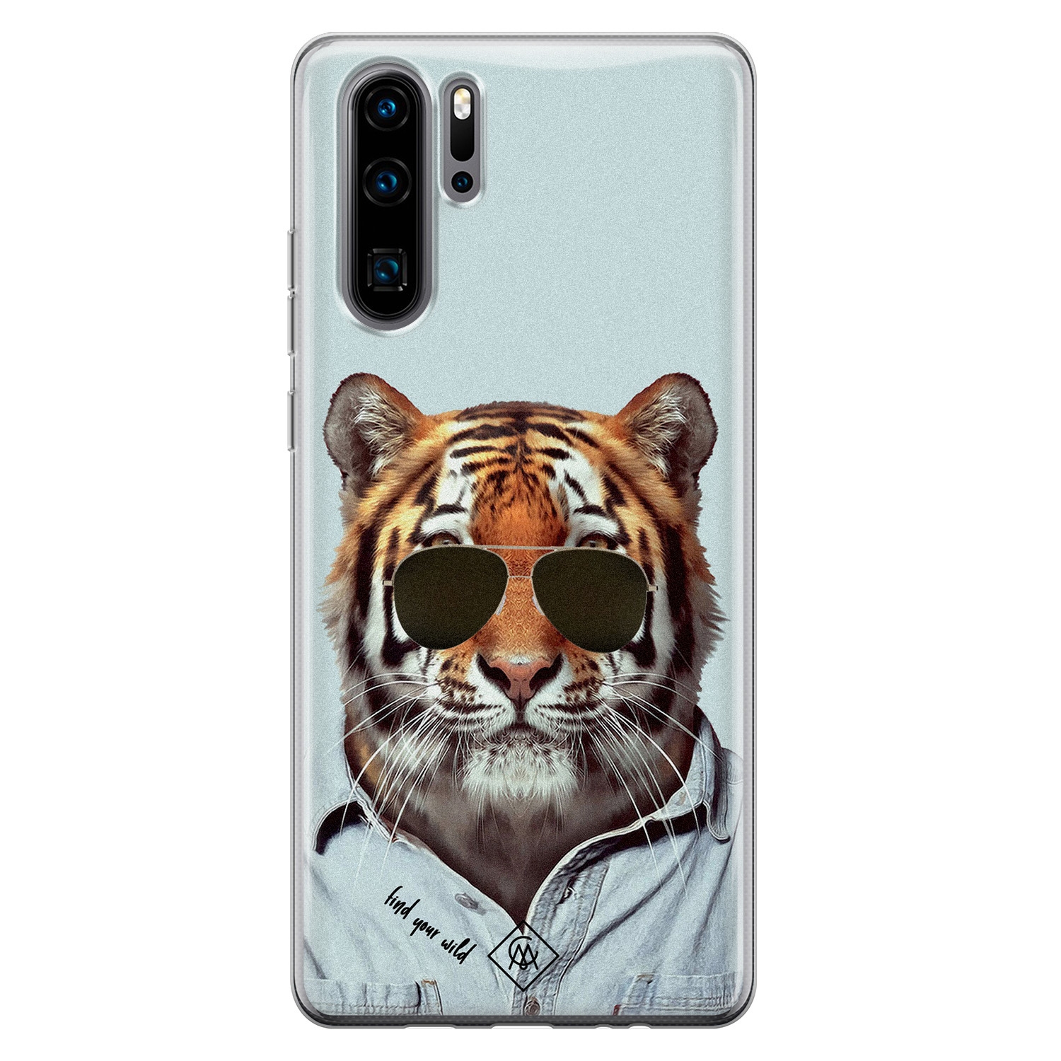 Huawei P30 Pro siliconen hoesje - Tijger wild