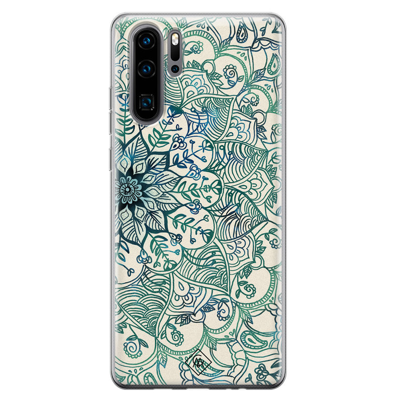 Casimoda Huawei P30 Pro siliconen hoesje - Mandala blauw