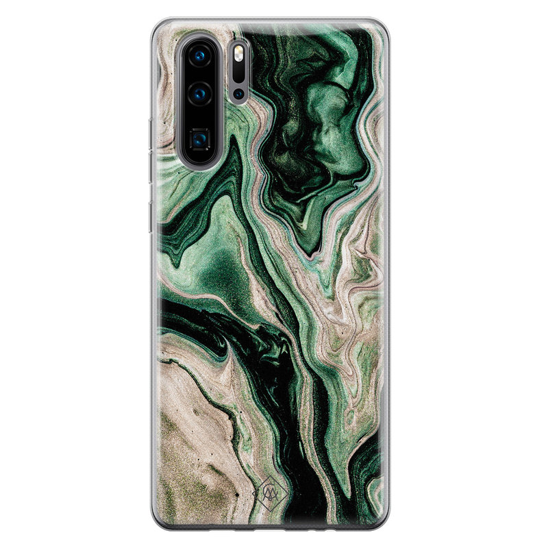 Casimoda Huawei P30 Pro siliconen hoesje - Green waves