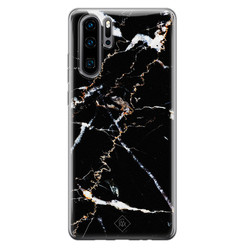 Casimoda Huawei P30 Pro siliconen hoesje - Marmer zwart