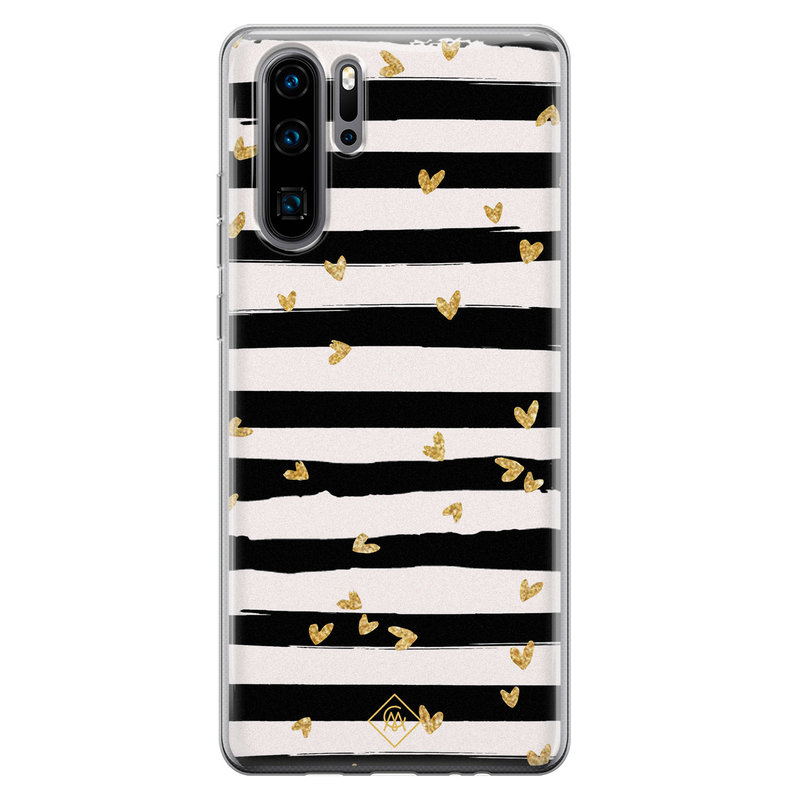 Casimoda Huawei P30 Pro siliconen telefoonhoesje - Hart streepjes