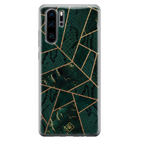 Casimoda Huawei P30 Pro siliconen hoesje - Abstract groen