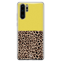 Casimoda Huawei P30 Pro siliconen hoesje - Luipaard geel