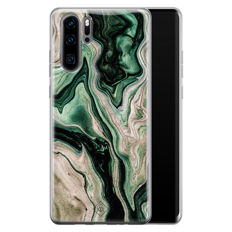 Casimoda Huawei P30 Pro siliconen hoesje - Green waves